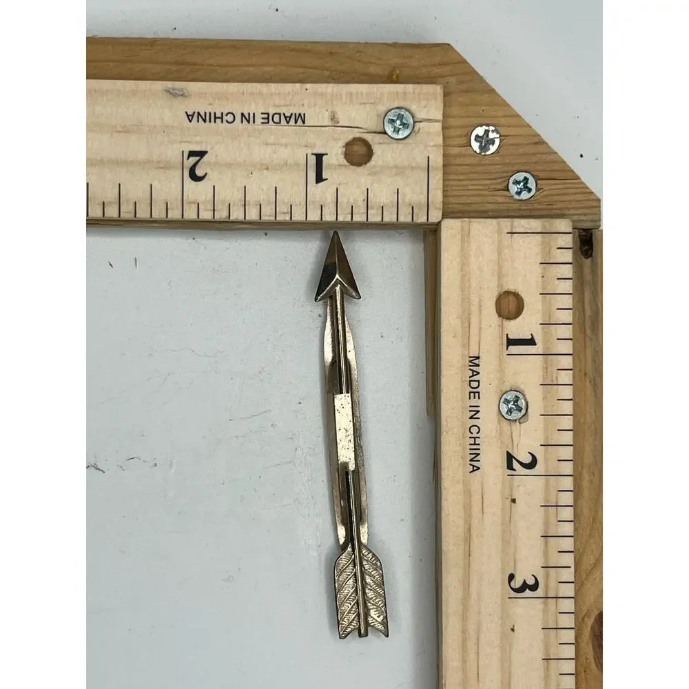 Vintage Arrow Tie Clip Gold Tone Accessory Retro Men’s Jewelry Gift